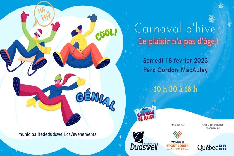 Le Carnaval d’hiver de Dudswell , c’est bientôt! Arts & culture