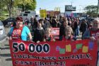 Manifestation et marche fun�bre - Sherbrooke