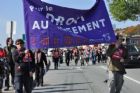 Manifestation et marche fun�bre - Sherbrooke