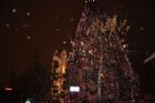 Illumination du sapin Noel du march� de la gare