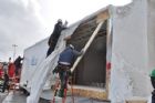 Arriv�e de la maison de la sant� Desjardins