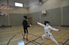 Entra�nement d'escrime - Coll�ge Mont Notre-Dame