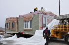 l'Arrive de la maison Desjardins au Carrefour de l'Estrie