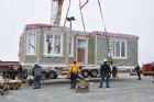 l'Arrive de la maison Desjardins au Carrefour de l'Estrie