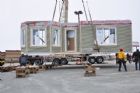 l'Arrive de la maison Desjardins au Carrefour de l'Estrie