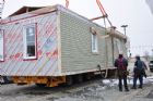 l'Arrive de la maison Desjardins au Carrefour de l'Estrie